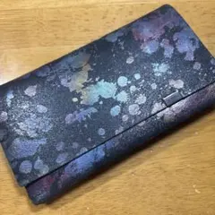 所作　長財布　折り財布　ブラック　黒　孔雀　レザー　オーロラ　スプラッシュ　黒のサムネイル