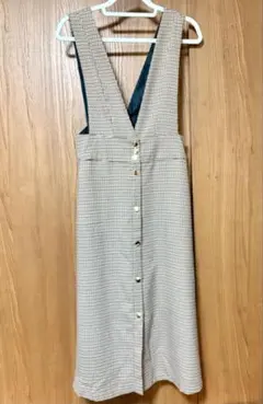 【美品】ZARA 千鳥格子ジャンパースカート