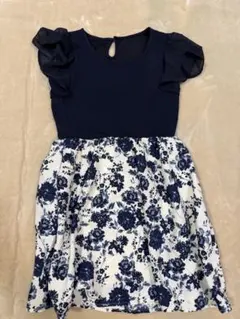 INGNI イング フラワープリント フリル袖ワンピース