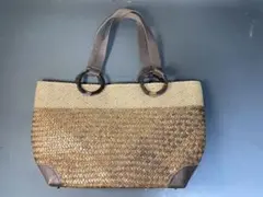 未使用品　かごバッグ　編み込みバック　肩掛け可能