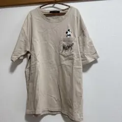 ミッキーマウス　Tシャツ　ベージュ