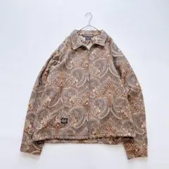 Cheers チアーズ ジャケット ジャカード ペイズリー ジップ 総柄 XL