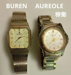 BUREN AUREOLE クォーツ 腕時計 稼働品　2点セットのサムネイル