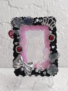 ホイップデコ トレカケース ♡ピンクブラック①♡