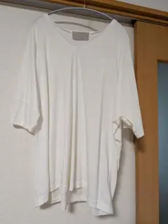 n'Or LABEL Vネック ビッグシルエットTシャツ ホワイト