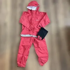 mont-bell レインスーツ(上下セット) サイズ120 赤