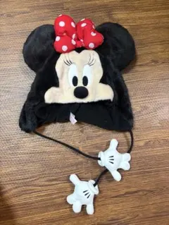 ミニーマウス 耳付き帽子 フリーサイズ