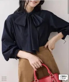 VIS デニムアソートボウタイリボン付きスタンドカラーシャツ