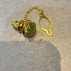 グリーンカラーのストーン　ネクタイピン