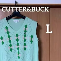 カッターアンドバック　ゴルフ　ニットベスト　レディース　L 緑のサムネイル