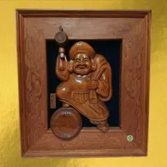 珍品　時代物　江戸期頃　一刀彫　大黒天　木彫　財運　招福物　アンティーク　骨董 珍品 時代物 江戸期頃 一刀彫 大黒天 木彫 財運 招福物