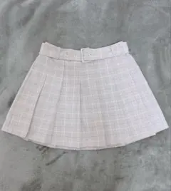 セシルマクビー　ベルト付き チェック柄 プリーツ ミニスカート　スカパン　y2kのサムネイル