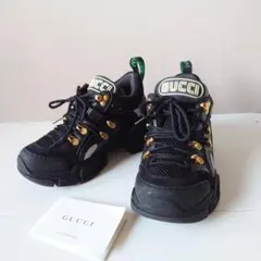 GUCCI フラッシュ トレック ダッド スニーカー 35 グッチ 黒 ブラック