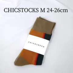 新品 CHICSTOCKS シックストックス ラインソックス M 24-26cm