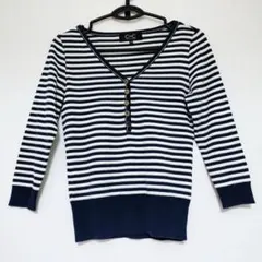 COUP DE CHANCE ボーダーニット 七分袖