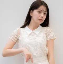 【新品未使用】Noela 　アイボリー刺繍　半袖ブラウス コード刺繍ブラウス | シャツ・ブラウス | NOELA OFFICIAL WEB STORE