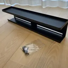 tower タワー 山崎実業 テレビ裏収納ラック ブラック