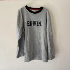 【送料無料】【匿名】EDWIN 長袖Tシャツ グレー Lサイズ