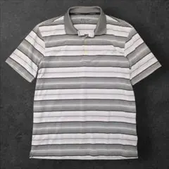 NIKE GOLF ポロシャツ ボーダー グレー ホワイト メンズのサムネイル