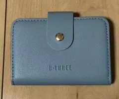 B-THREE ライトブルー カードケース