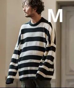 CAMBIO Cashmere Blend ボーダーニットMサイズのサムネイル