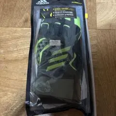 adidas バッティング用手袋 ブラック/ライム　シープレザー