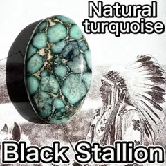 ブラックスタリオン　トルコ石　ターコイズ　ルース　ナチュラルターコイズ　天然石