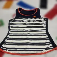 ellesse テニスウェア ノースリーブ ボーダー柄　サイズＬのサムネイル