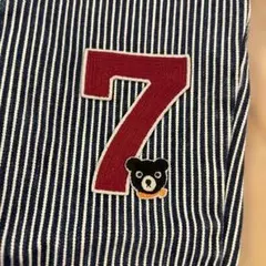ミキハウスダブルビー　黒クマB君　オシャレな❤️ストライプパンツ　100 レトロ