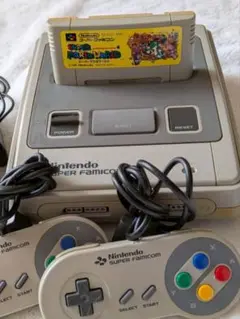 スーパーファミコン 本体 アダプタ ケーブル　ソフト スーパーマリオ　 付き