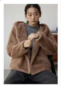 AZUL by moussy B-HEATフラッフィーフェイクファーブルゾン