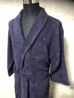 ラルフローレン　ネイビー　バスローブガウン　パイル 肉厚 羽織 紺色