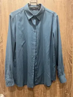 UNIQLO 長袖シャツ Lサイズ ダークグリーン