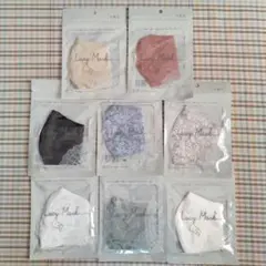 【新品】レースマスク 8種8枚 抗菌防臭・UV対策・接触冷感 大人用