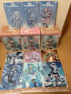 雪ミク　一番くじ　Ａ賞 ラストワン2個　アクリルスタンド　クリアポスター　12点