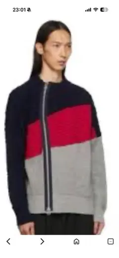 Sacai ジップアップ ニット セーターのサムネイル