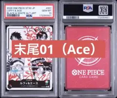 ルフィ＆エース PSA10 リーダーパラレル ワンピースカード 