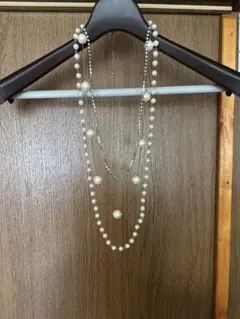 3連ロングネックレス　パーティー