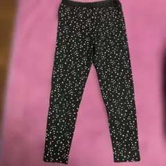 ユニクロ　キッズスパッツ　レギンス　星柄 ブラック　130