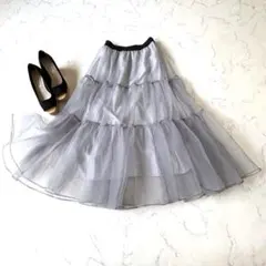 La boutique BonBon ★☆チュールティアードロングスカート Sのサムネイル