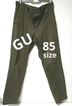 GUメンズチノパン カーキ色