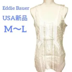 USA新品　Eddie Bauerレース キャミソール タンクトップ白　ゆったりのサムネイル