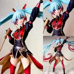 初音ミク　フィギュア　リペイント　ガンダムコラボ　シャアカラーver