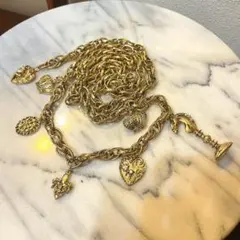 希少美品Vintage★かわいい！チャーム付きチェーンベルト