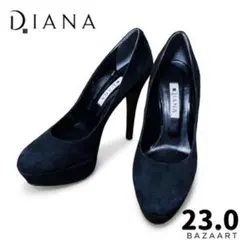 ダイアナ スエード パンプス 厚底 プラットフォーム 黒 23.0のサムネイル
