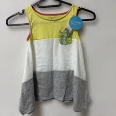 GLOBAL WORK ノースリーブTシャツ 花柄ポケット