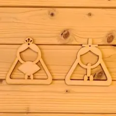 お内裏様とお雛様 レターバナー 木製 コンパクト 壁面