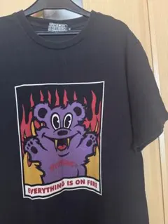 ヒステリックグラマーファイヤーベアTシャツメンズMブラック