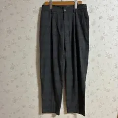 CONFIRM コンファームチェック柄 スラックス グレー