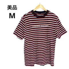 TOMMY HILFIGER ボーダー柄TシャツMカジュアルゆったりユニセックス
